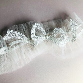 Bow Tulle Wedding Garter, 6 of 8