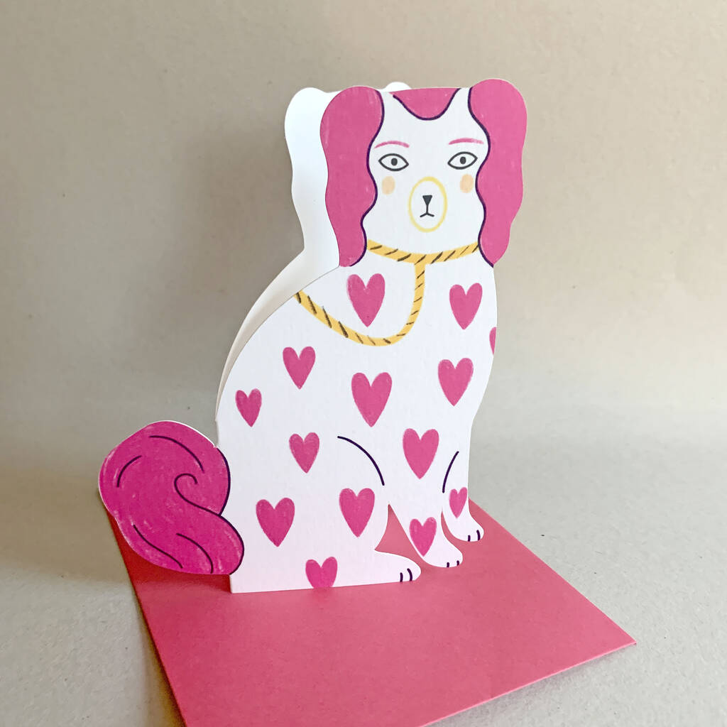 Loveheart Vlentine's Pottery Dog, 1 of 3
