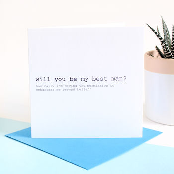Will You Be My Best Man Card, 2 of 3