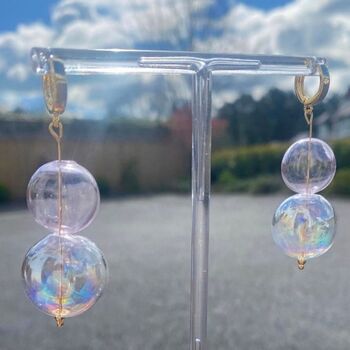 Double Bubble Drop Earrings, 3 of 6