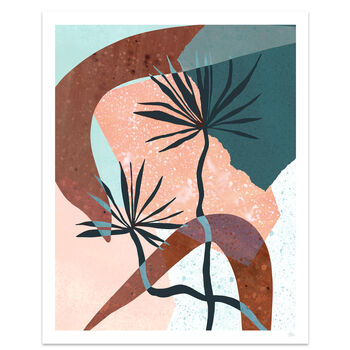 Terrazzo Abstract Palm Tree Art Print, 3 of 7