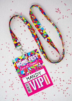 Homefest Festival At Home Themed Party Vip Lanyards, 4 of 9