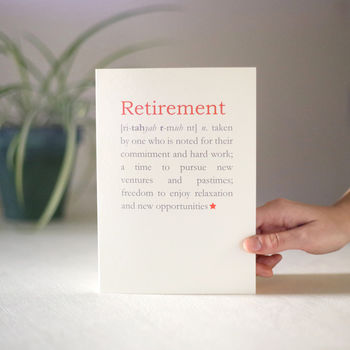 Personalised Retirement Definition Card, 4 of 4