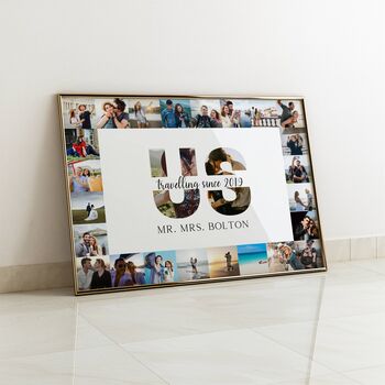 Personalised Travel Memories Photo Collage Print, 5 of 7