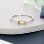 Natural Yellow Citrine Ring In Sterling Silver, thumbnail 5 of 10