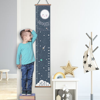 Personalised Reach For The Stars Space Height Chart, 2 of 7