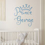 Personlaised Prince Or Prince Name Wall Sticker, thumbnail 3 of 8