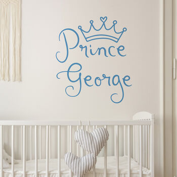 Personlaised Prince Or Prince Name Wall Sticker, 3 of 8