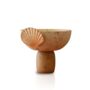 Hand Carved Travertine Bowl With Coral Shell Accent, thumbnail 2 of 2