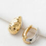 Textured Two Tone Hoop Earrings In Gold And Silver, thumbnail 3 of 6