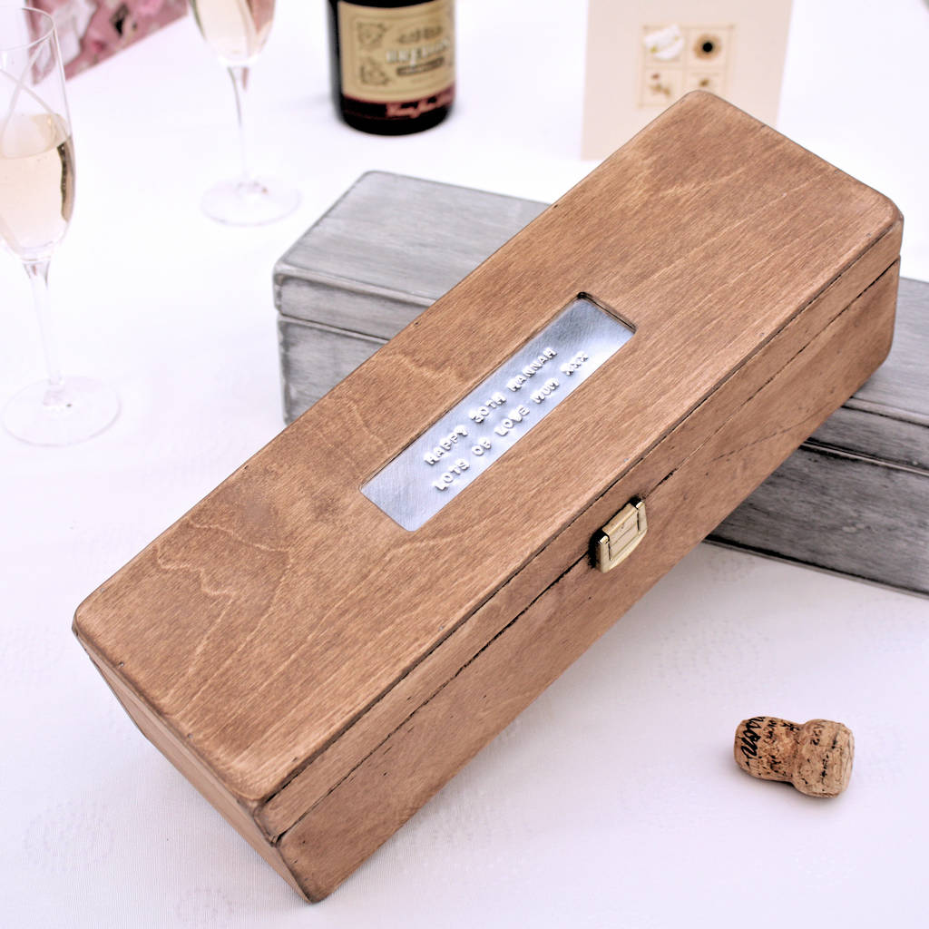 Personalised Wooden Happy Birthday Wine Box By Warner S End