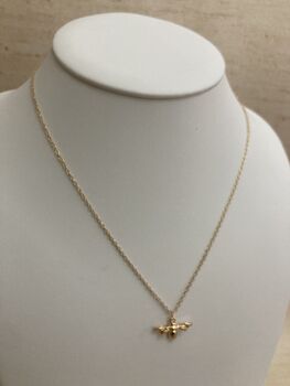 Queen Bee Pendant Gold Statement Necklace, 3 of 6