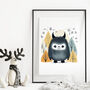 'You are so loved' Cute Scandi Monsters Kids Prints, thumbnail 5 of 5