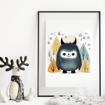 'You are so loved' Cute Scandi Monsters Kids Prints, 5 of 5