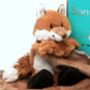 Woodland Fox Baby Toy Comforter, Personalised, thumbnail 4 of 5