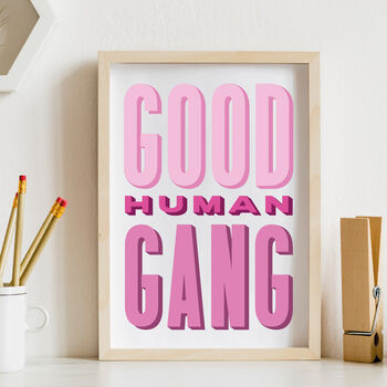 Good Human Gang Retro Print, 6 of 12