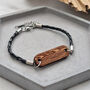 Personalised Men's Woodgrain Secret Message Bracelet, thumbnail 1 of 7