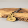 8th Anniversary Gift Bronze Heart Keyring, thumbnail 2 of 7