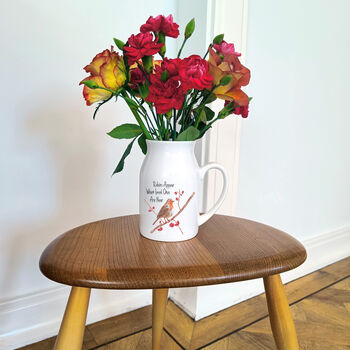 Personalised Robin Memorial Flower Vase, 3 of 8