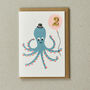 Handmade Octopus 2nd Birthday Card, thumbnail 1 of 4