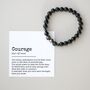 Courage Bracelet For Him – Stretch Crystal Bracelet, 6mm Beads, thumbnail 1 of 4