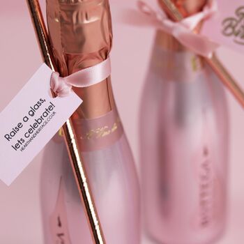 Happy Birthday Pink Prosecco Bottle For Parties, 2 of 4