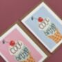 Pink Cool Birthday Ice Cream Greeting Card, thumbnail 2 of 2