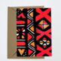 Watercolour Mud Cloth African Art Birthday Card, thumbnail 2 of 2