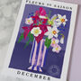 Seasonal Flowers Personalised Print, thumbnail 8 of 12