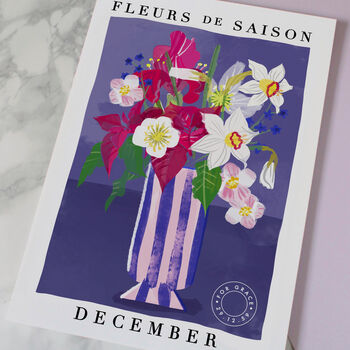 Seasonal Flowers Personalised Print, 10 of 10