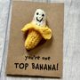 Top Banana Crochet Thank You Card Handmade, thumbnail 6 of 9