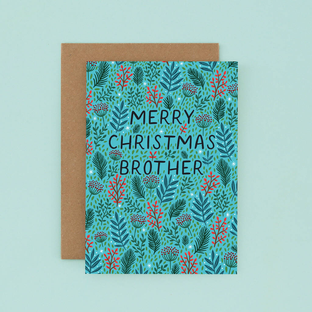 Christmas Card For Brother, Merry Christmas Brother, 1 of 2