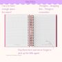 Personalised Luxury 2026 Weekly Diary| Planner| Mulberry Candy Stripe, thumbnail 11 of 11