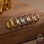 Sterling Silver Irregular Shaped Minimalist Huggie Hoop Earrings, thumbnail 1 of 11
