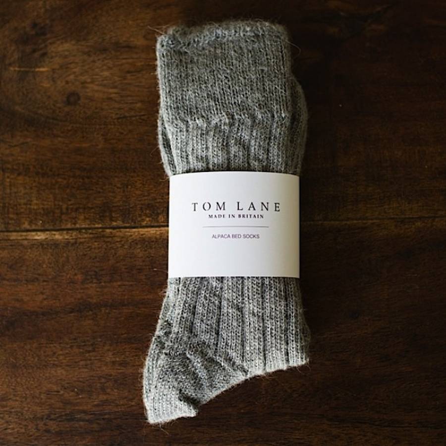 alpaca bed socks by tom lane