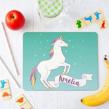 Personalised Unicorn Placemat For Children, 2 of 8