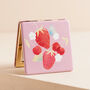 Pink Strawberry Flowers Compact Mirror, thumbnail 1 of 2