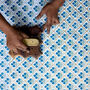 Hand Printed Block Print Summer Floral Cotton Tote Bag, thumbnail 4 of 5