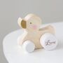 Personalised Kids Wooden Push Duck Toy, thumbnail 2 of 4