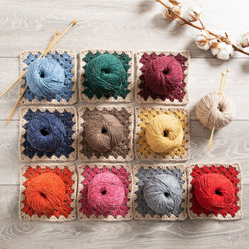 Misty Rainbow Cushion Cover Knitting Kit Beginners, 5 of 6