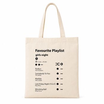 Personalised Music Playlist Tote Bag Gift, 6 of 6