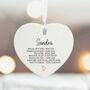 Personalised Retirement Porcelain Hanging Heart Keepsake Gift With Name, thumbnail 4 of 5
