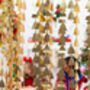Gold Christmas Tree Curtain Party Backdrop, thumbnail 2 of 3