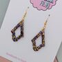 Classic Diamond Shape Resin Glitter Earrings, thumbnail 3 of 8