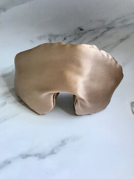 Supersized Silk Eye Mask In Baby Fawn, 3 of 4