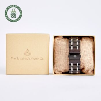 The Ebony: Handmade Wood Vegan Apple Watch Strap, 2 of 8