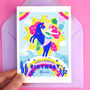 Personalised Mermaid Unicorn Happy Birthday Card, thumbnail 1 of 6