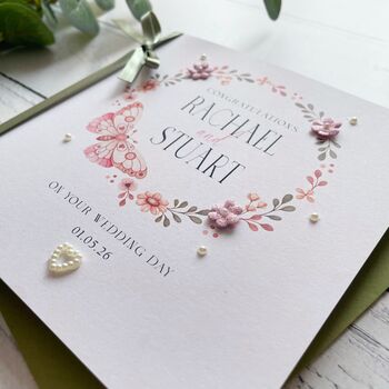 Personalised Butterfly Wedding Card, 2 of 5