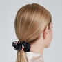 Silk Scrunchie Fleur Japonaise Midnight Blue, thumbnail 5 of 8