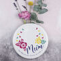 Personalised Mothers Day Flowers Ceramic Wall Vase, thumbnail 1 of 5